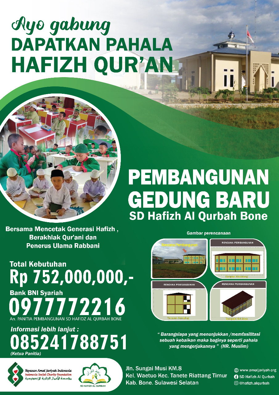 Progres Pembangunan SD Hafizh Al Qurbah